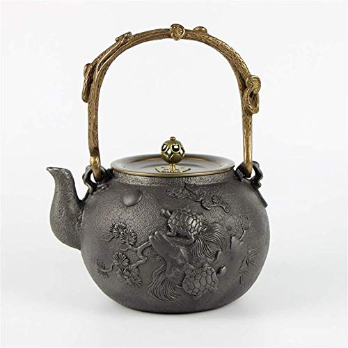 sjdoPulse Tetera De Hierro Fundido Olla Vieja De Hierro Olla De Hierro Fundido Saludable Juego De Té Tetera Sin Recubrimiento Hecha A Mano Fiesta Artesanal Y Amantes del Té, Teteras