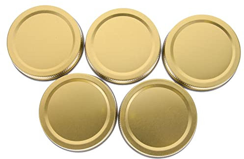 CIYODO 12pcs 86mm Gold Mason Jar Lids Reusable Leakproof Sealing Covers Multipurpose Canning Lids for Home Food Storage