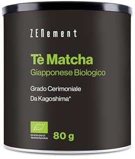 Té Matcha Ecológico Ceremonial - Cultivado en Kagoshima, Japón - Rico en Catequinas, L-teanina y Antioxidantes, 100% Natural - 80 g
