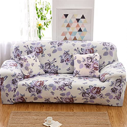 BAMFY Sofa überzug Einzel Sofa Dekorieren Bedruckt Sofa überzieher Elastisch überzug Sofabezug Für 1/2/3/4 Sitzer Wohnzimmer Sessel Couch überzug(L,1 seat)