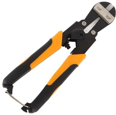8-Zoll-Mini-Bolzenschneider, Robuste Drahtkabelschneider-Zange Zum Schneiden von Bolzen, Ketten, Gewindestangen und Drähten. Rutschfester Griff, mit Beiden Händen Bedienbar,