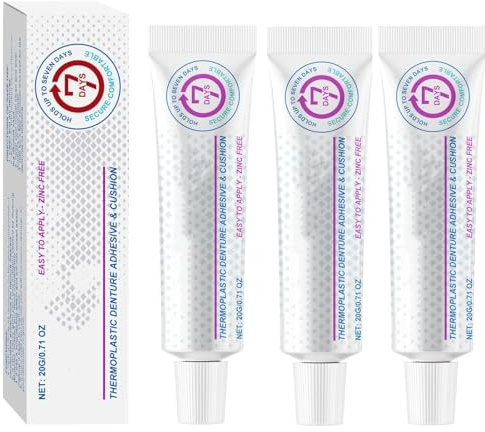 Kit di ribasatura in silicone per protesi Furzero, Adesivo termoplastico per protesi Seurico, Set di ribasatura in silicone per protesi,Cuscino adesivo per protesi, Adesivo per dentiere (3pcs)