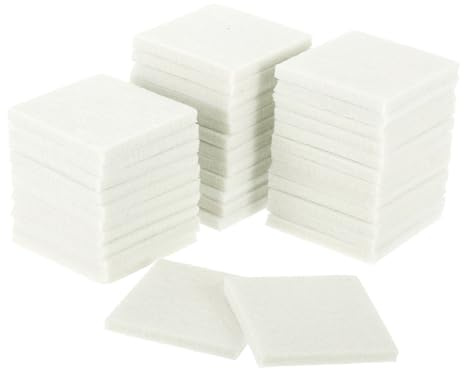 uxcell Furniture Pads, 36Pcs 2 - Square Self Adhesive Felt Furniture Pads, Floor Protectors for Furniture Feet Chairs Legs Hardwood Floors (Beige)