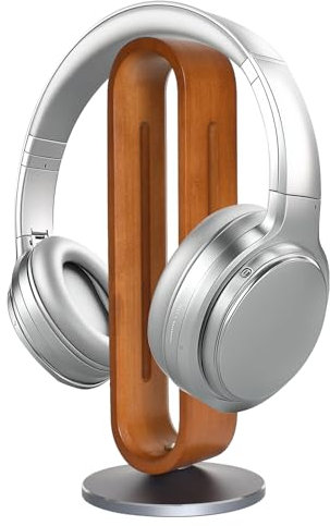 NO Support de Casque Audio en Bois, Antidérapant & Durable, Repose Casque Gaming Universel & Forme Unique de U, Porte Casque Gamer Idéal pour Maison, Bureau & Boutique - Marron