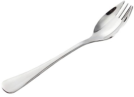 WHAMVOX Stainless Steel Dual-Purpose Salad Spork Fork Spoon Portable Picnic Cutlery for Instant Noodles and Outdoor Meals