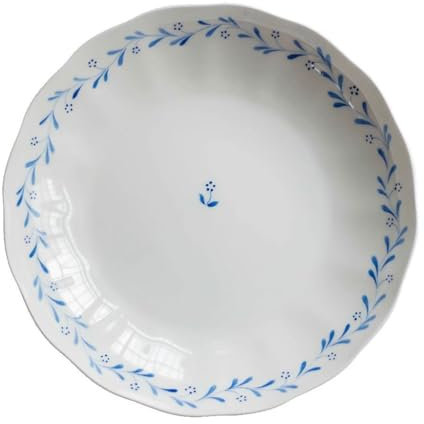 SLEEVE Piatti Cena Piatto Piano Rotondo In Ceramica Di Pizzo Stile Pastorale Con Smalto Edera Dipinto A Mano Di Colore Medio Piatto da Portata