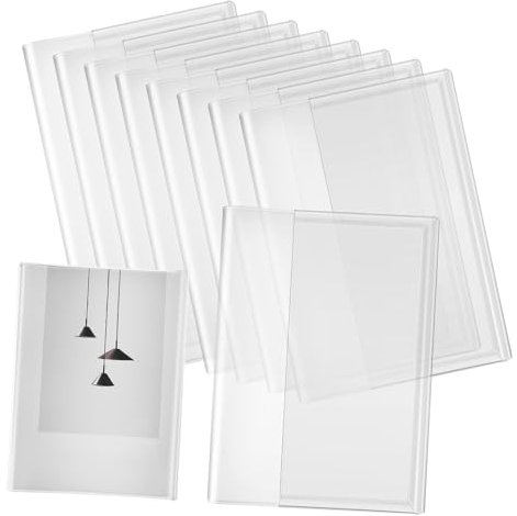WEKADRIN Book Covers 10pcs Sleeves with Adhesive Seal Flexible Waterproof for School Textbooks and Paperback Books