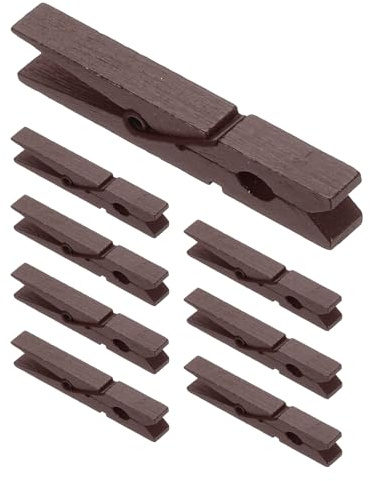 PATIKIL 2.8 Mollette Da Bucato In Legno Colorate, 100 Pezzi Mollette Colorate In Legno Presa Forte Mollette Per Foto Per Appendere Vestiti Foto Decorazioni Artigianato, Coffee