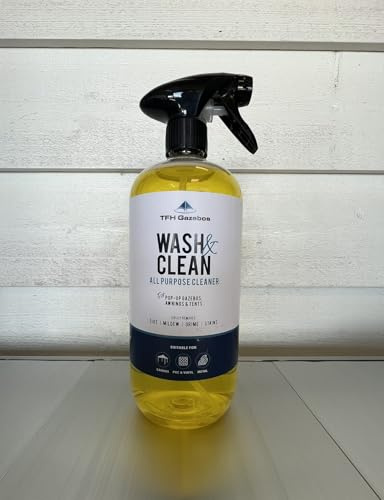 TFH Gazebo Wash & Clean, All-Purpose Cleaner, For Pop-up Gazebos, Tents, and Awnings - Gazebo Awning & Tent Cleaner | Remove Dirt, Mould, Mildew & Grime Easily (1 Litre Bottle)
