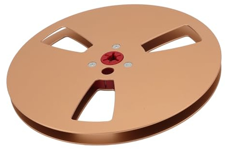 SUNGOOYUE Aluminiumlegierung 1/4 7 -Inch Leeres Band Roller mit 3 Offenen Universellen Offenen Löchern für Rekorderbenutzer (GOLD)