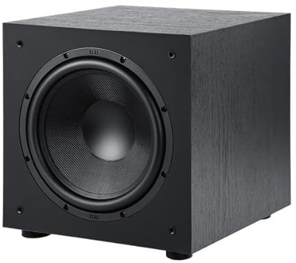 ELAC Subwoofer Debut 3.0 DS103: ideale per riprodurre la musica da un impianto stereo come parte di un sistema surround 5.1, suono leggendario, design elegante, nero