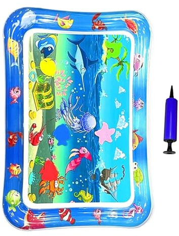 Generisch Katzen Wasserkissen - 66x47 cm Aufblasbare Wasser Sinnesmatte | wasserdichte Unterlage Aktivierend Kühlendes Spielzeug Für Innen Außen Kitten Reise