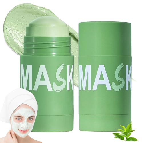 Green Tea Mask Stick, Green Tea Cleanse Mask, Blackhead Remover with Green Tea Extract, Moisturizing and Deep Clean for Men and Women(2 Pcs)