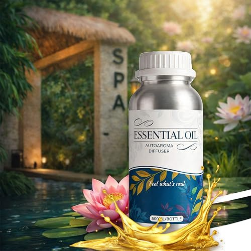 Alma Aceite Esencial Lotus Blossom Water Lily – Recarga para difusor – loto y almizcle suave · 500 ml – Ambiente aromático perfumado – loto, nenúfar y acordes acuáticos – Recarga líquida 500 ml