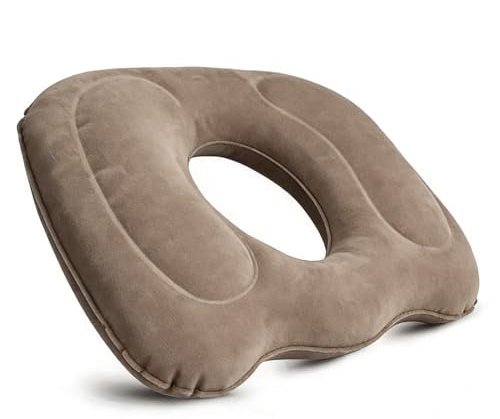 Inflatable Donut Pillow, Hemorrhoid Cushion for Tailbone Pain Relief, Ring Donut Inflatable Seat Cushion for Bedsores Prostate Sciatica Back Pain Postpartum Pregnancy and Post Surgical Recovery