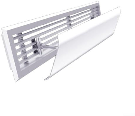 HomeVortex Deflector de viento para aire acondicionado para salida central de CA, PVC antisoplado directo con algodón impermeable, placa de rejilla blanca moderna de 20 x 40 cm o 20 x 60 cm (40)