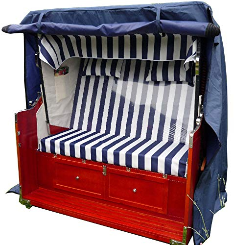 XINRO® XL winterfeste Strandkorbhülle aus Bootsplane für bis zu 120cm breite Strandkorb Schutzhülle Abdeckhaube Abdeckplane Strandkorbplane