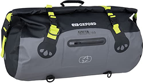 Oxford - Motorcycle Roll Bag, Black/Grey/Fluorescent