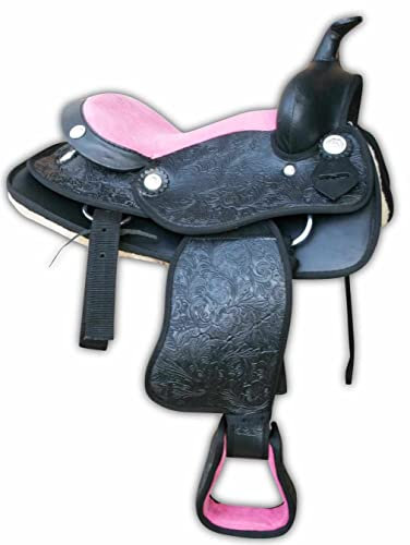 AMKA Pony Westernsattel Pink 12 Zoll 0 25 cm Conchos als Verzierung