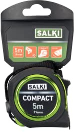 SALKI | Flexomètre |Mètre Ruban de 5 mètres de long avec revêtement en Nylon | Blocage du Ruban | Aimants pour une Mesure Confortable sur les Surfaces Métalliques
