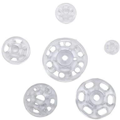1 Box/15 Set Invisible Small Plastic Snap Buttons Sew-on Snap Buttons Press Button for Sewing Clothing (Transparent, 10mm)