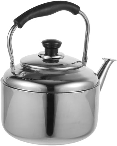UPKOCH Stove Top Kettle, 3L Stainless Steel Teapot Camping Induction Tea Kettle Hot Water Kettle for Gas Hobs, Induction and Electric Hobs