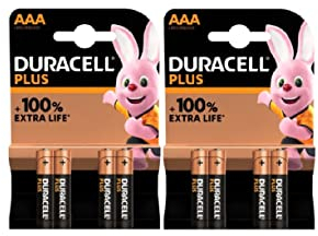 8X Duracell AAA Plus Alcalina (2 Blister Da 4 Batterie) 8 Pile Mini Stilo