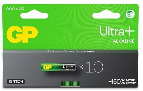 Piles AAA - Lot de 10 | GP Ultra | Piles Stilo AAA Alcaline de 1,5 V/LR03 - Longue durée de Vie