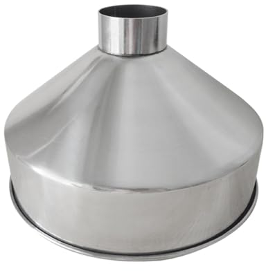 Coladores de malla de acero inoxidable 304, embudo grande de orificio ancho, embudo de maquinaria de refinación industrial para alimentos, embudo de 24 cm, 28 cm, colador de alimentos (Color: A)