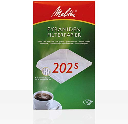 Melitta Pyramiden Filterpapier Filtertüten Pa SF 202 S, 5 x 100 Stk
