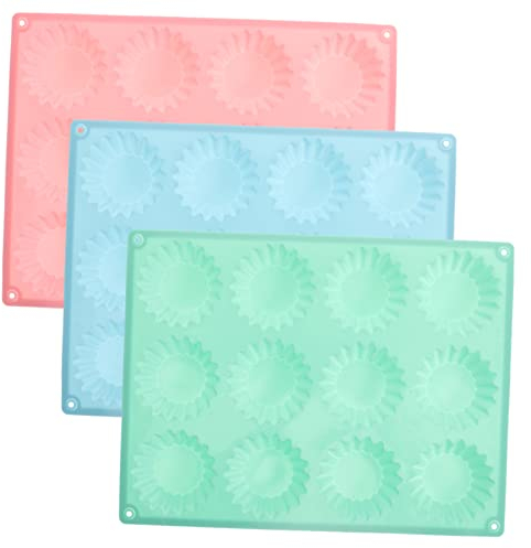 Cabilock 3 Piezas Molde de torta molde decorativo para tartas para chocolate de molde de silicona molde chocolate molde para galletas moldes para dulces gelatina molde de tarta