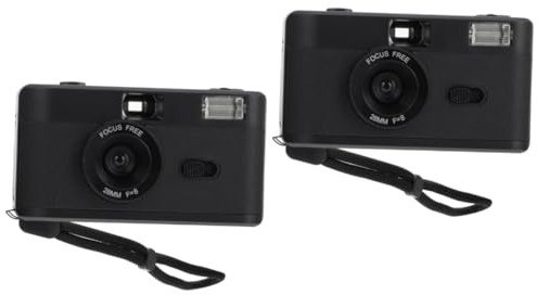 DOITOOL 2 Stück Abs Vintage Kamera Blitz 35mm Filmkamera Einwegkamera Wiederverwendbar