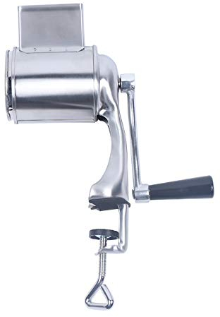 LANNADD Rallador manual de patatas de acero inoxidable, rallador de tambor, rallador de verduras, robot de cocina, máquina de tambor manual, adecuado para triturar, peletizar, espumar