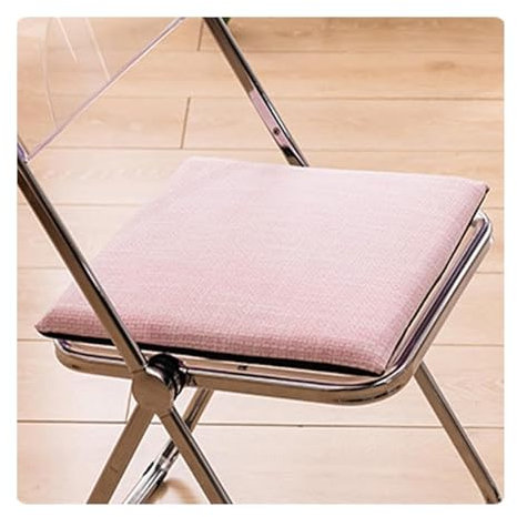 Home Schaumstoff Stuhl Kissen,Durable Sitzkissen Memory Foam Seat Cushion for Kitchen Chairs 40x40 Antislip Square Chair Pad with Washable Cover Comfortable Bar Stool Pads for Dining Chairs(Pink,40x4