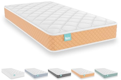 Nalui - Viskoelastische Matratze für Kinderbett, 140 x 70 cm, Baby One, Kern HR Adapt Foam, atmungsaktives 3D-Gewebe und hypoallergenes Stretchgewebe, Oeko-Tex®-Zertifiziert