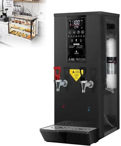 Dispensador Automático De Agua Caliente Con Filtro Y Pantalla Lcd, Gran Capacidad De 45 L, Calentamiento Por Pasos, Suministro Automático De Agua, Adecuado Para Tiendas De Postres,Black-220V