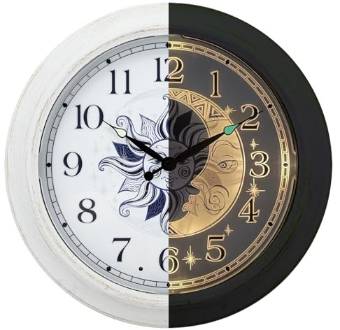 OCEST Retro Wall Clock, 9-Inch Silent Non Ticking Battery Operated Wall Clocks, Easy to Read Decor for Kitchen, Livingroom, Bedroom, Bathroom, Office, Reading Room (Green)