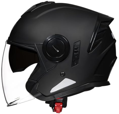 Caschi Jet E Demi-Jet Moto Stile Vintage Caschi Cromwell Con Doppia Visiera Mezzo Casco Da Motociclista Per Uomini Donne Omologato ECEDOT 3/4 Casco A Scodella Per Scooter 1,M:57-58CM