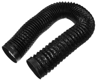 DECOMELODY Tuyau Flexible Aluminium Épais pour Ventilation Sèche Linge Conduit PVC Noir Extraction Chaleur et Circulation