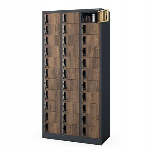 Jan Nowak Schließfachschrank Metall 33 Fächer Wertfachschrank 185x90x45 cm