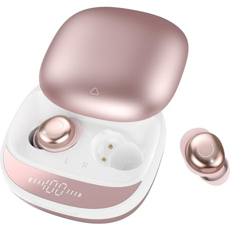Sleep Earbuds, Bluetooth 5.4 Sleep Headphones with Dedicated App, Dual Sleep Modes, 48H Sleep Earphones with 7 EQ Modes, 5 White Noise, Mini Sleep Ear Buds for Napping/Sleeping/Traveling, Rose gold