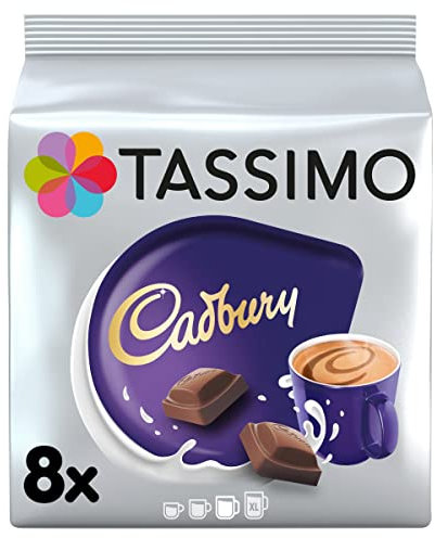 Tassimo Cadbury Hot Chocolate Pods, Pack of 8