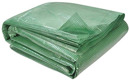 IDMarket - Bâche de Rechange 130 GR/m² pour Serre Tunnel 6m² Verte 2 Sections Roma