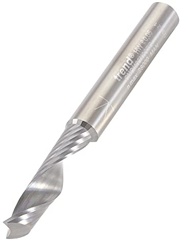 Trend O Flute Spiral Up-Cut Router Cutter, 8mm Shank, 8mm x 32mm | Solid Tungsten Carbide CNC Bit For Clean Cutting In Wood And Plastics, 8mm Shank, 8mm Cut x 32mm Length, CNC/405X8STC