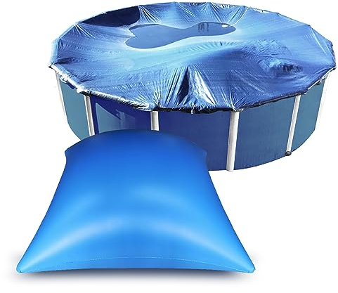 Inflatable Pillow for Pool Square 4×4ft, Swimming Pool Inflatable Pillow Winter Cover, Winterizing Air Pillow, Inflatable Pillows Durable Floating SPA Hot Tub Covers PVC Winter Waterproof (1 Pcs)