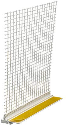 10x Handelskönig Anputzleiste 9 mm mit Gewebe und Lippe je 260 cm Schutzlippe Putzleiste Putzprofil Fensterleiste Fasssade Außen