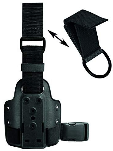 Safariland 6004SP10-TAC Holsterplatte, abnehmbar, D-Ring/beige, mit kompletter Bebänderung, 1 elastisches Oberschenkelband