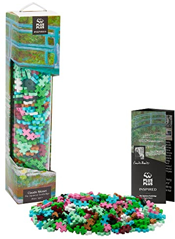 Plus-Plus 4277 Geniales Konstruktionsspielzeug, Die japanische Brücke von Claude Monet, Kunst Inspired-Edition, Kreativ-Bausteine Tube, 350 Teile