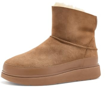 Fitflop Gen-Ff Mini Double-Faced Shearling Boots, Stivaletto Donna, Desert Tan, 36 EU