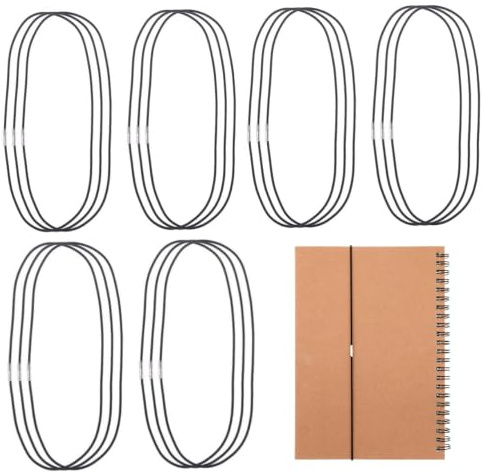 NUOBESTY 18Pcs Rubber Elastic Bands for Journals & Planners | Black Elastic Cords for Notebook Binding, Journal Accessories, Diary Organizer Bands & Scrapbook Supplies.
